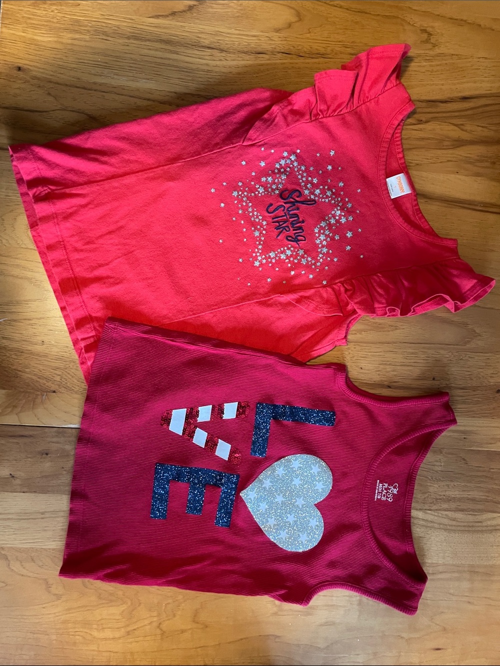 Gymboree Red Girls' Tank with Silver Sparkle, Place Bright & Sparkly Tank Top